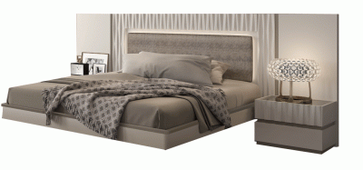 Bedroom Furniture Beds Marina Taupe Bed