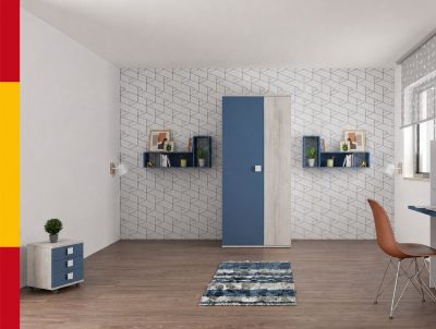 Bedroom Furniture Twin Size Kids Bedrooms Jazz Kids Bedroom Oak Blue