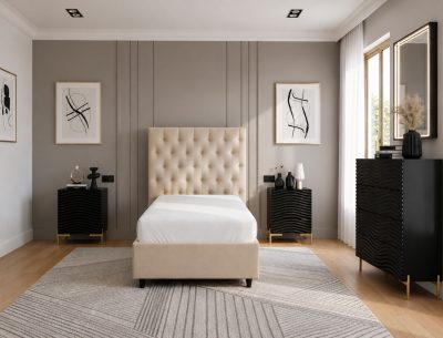 Clearance Bedroom Esther 48" Bed with wave Casegoods