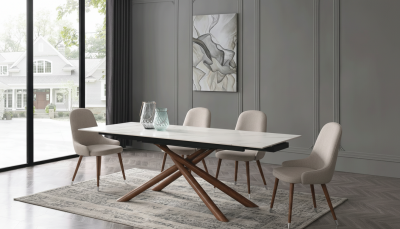 Clearance Dining Room 9063 Dining Marble Table with 1287 chairs