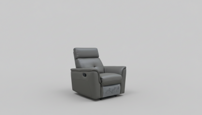 8501 Dark Grey Chair w/Manual Recliner