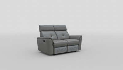 8501 Dark Grey Loveseat w/Manual Recliner