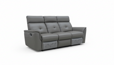 8501 Dark Grey Sofa w/Manual Recliner