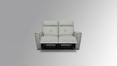 8501 Light Grey Loveseat w/Manual Recliners