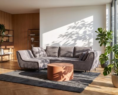 Cocoli Sectional w/ bed Dark taupe