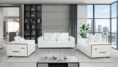 Living Room Furniture Sofas Loveseats and Chairs 1005 White Living room