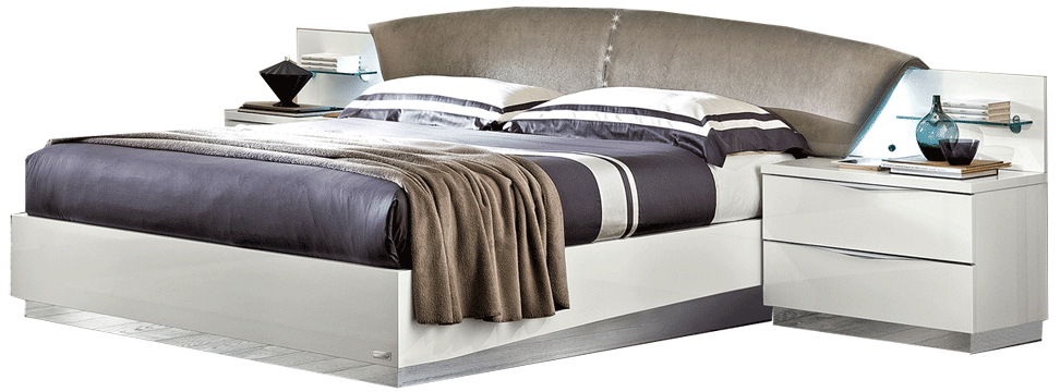 Bedroom Furniture Nightstands Onda DROP Bed KS WHITE