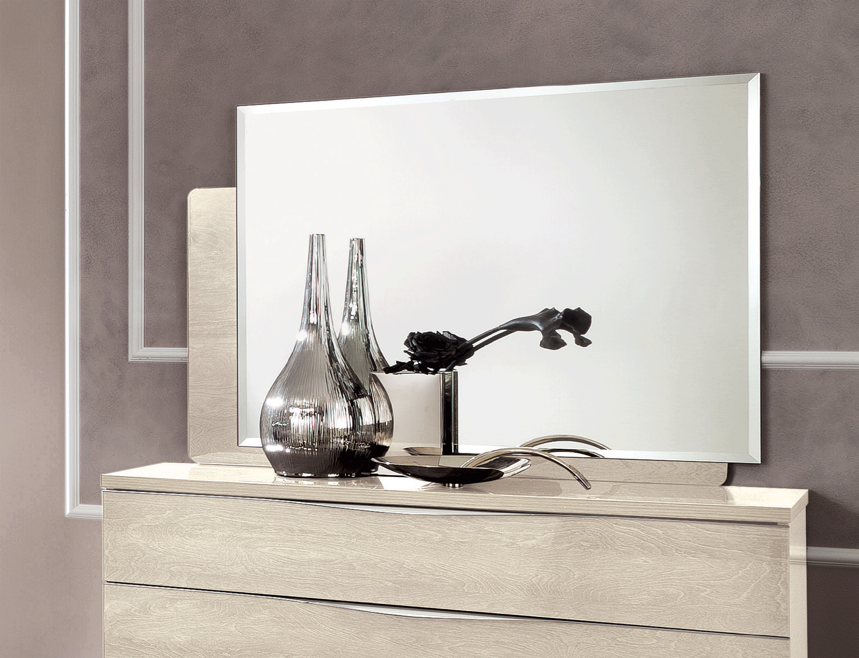 Brands Gamamobel Bedroom Sets, Spain Platinum IVORY mirror for dresser