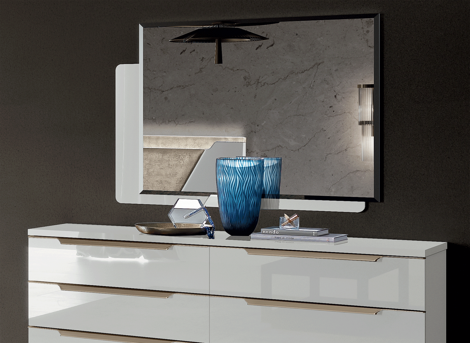 Bedroom Furniture Nightstands Smart WHITE mirror