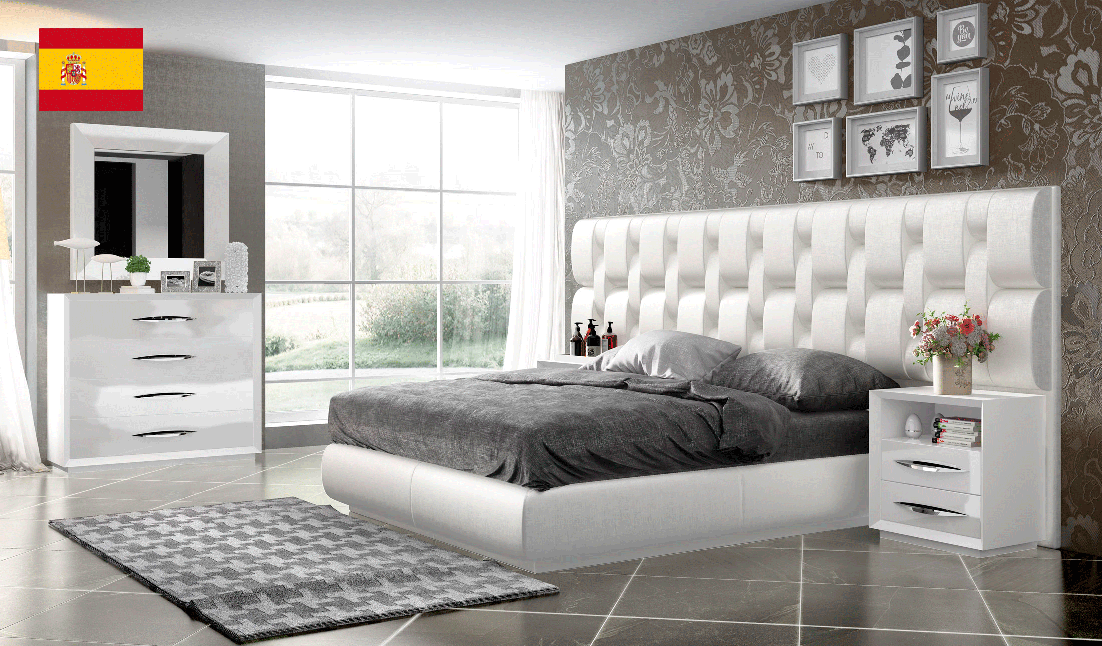 Brands Franco Furniture Bedrooms vol2, Spain Emporio White Bedroom