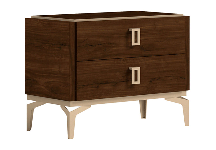 Bedroom Furniture Modern Bedrooms QS and KS Eva Nightstand