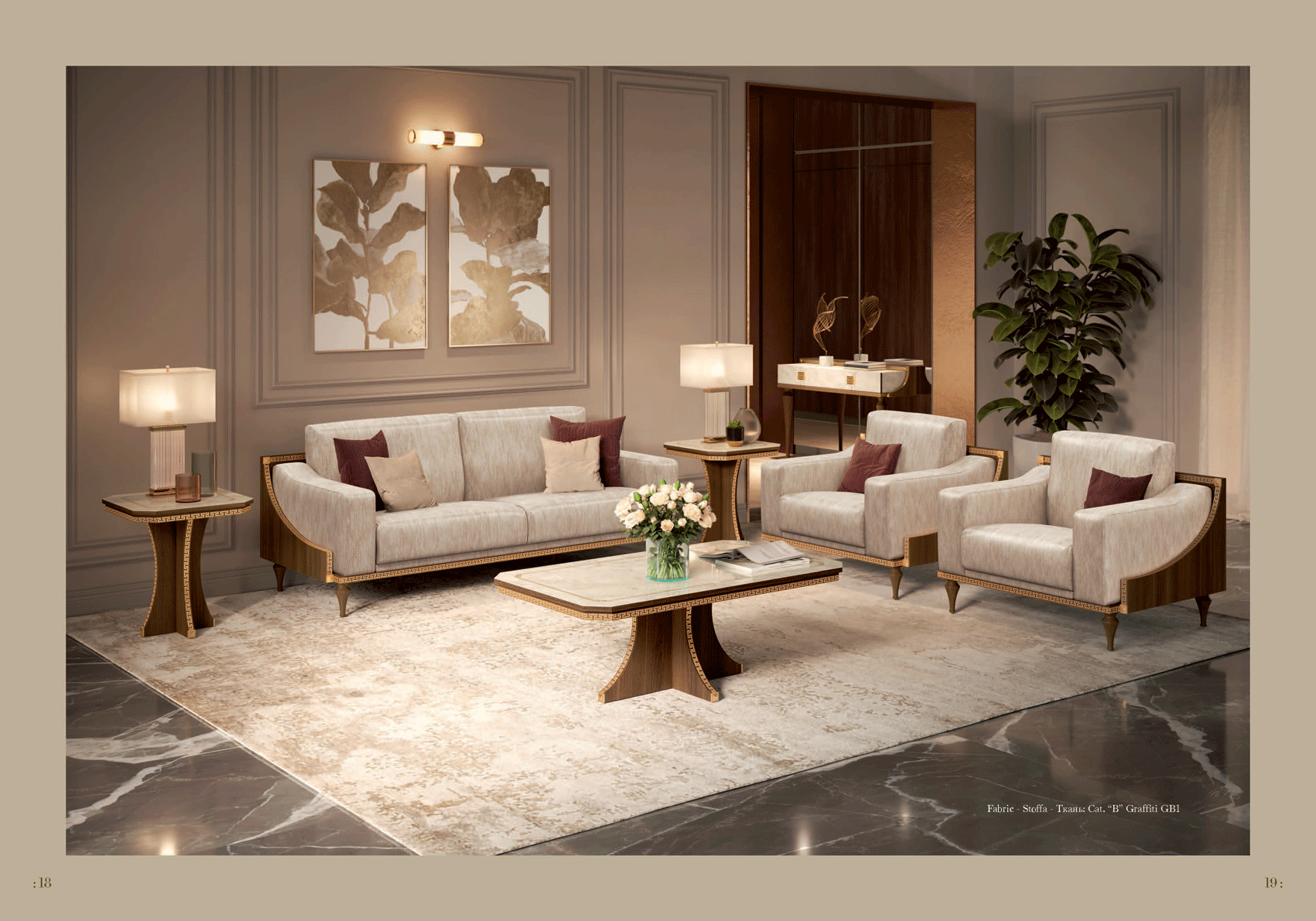 Living Room Furniture Coffee and End Tables Romantica Living by Arredoclassic