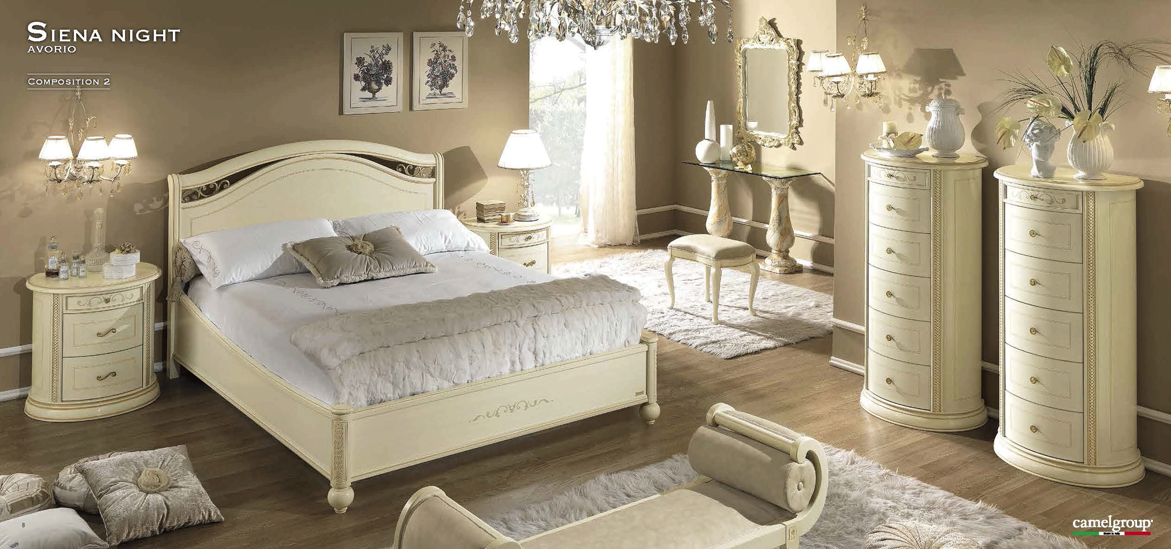 Bedroom Furniture Mirrors Siena Night Ivory