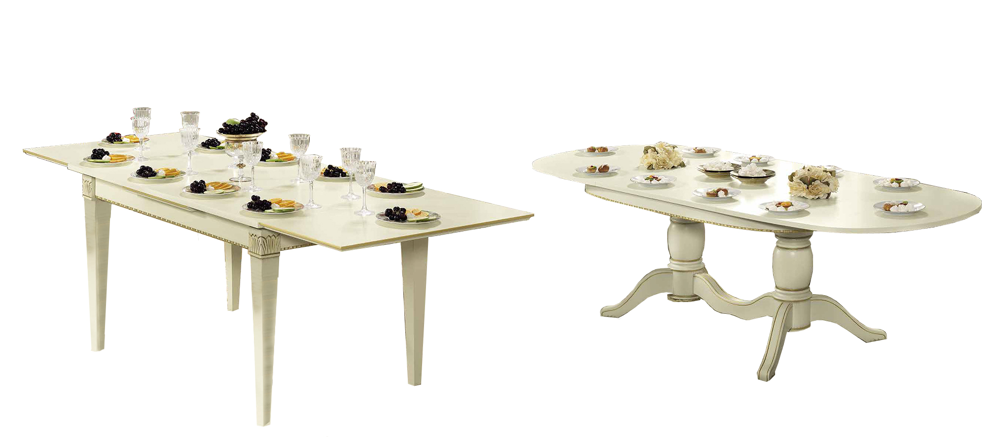 Dining Room Furniture Kitchen Tables and Chairs Sets Treviso White Ash Tables