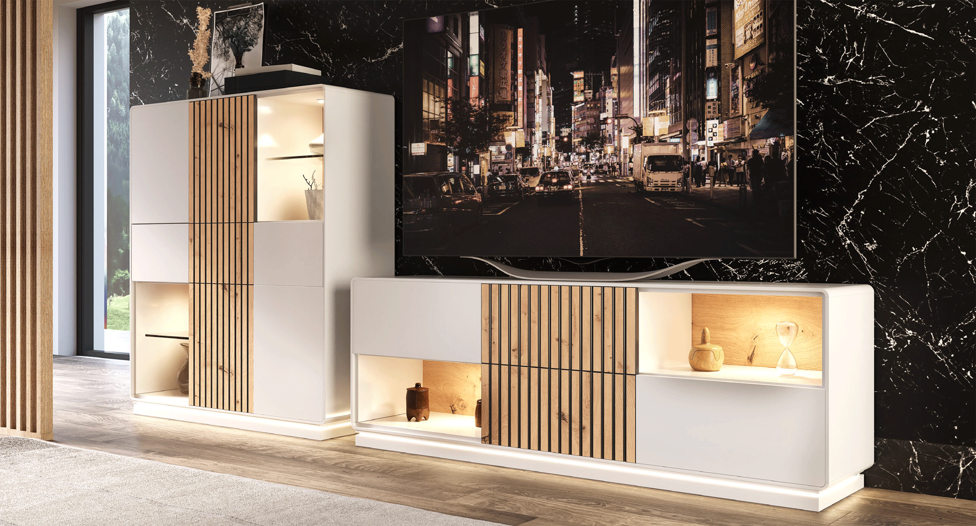 Wallunits Entertainment Centers Natura 03