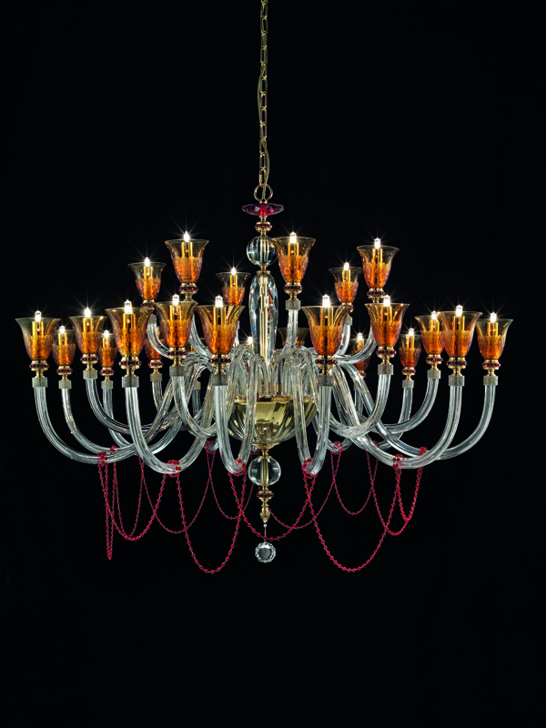 Brands Euroluce Macrame Collection Claire L12+6+6 amber