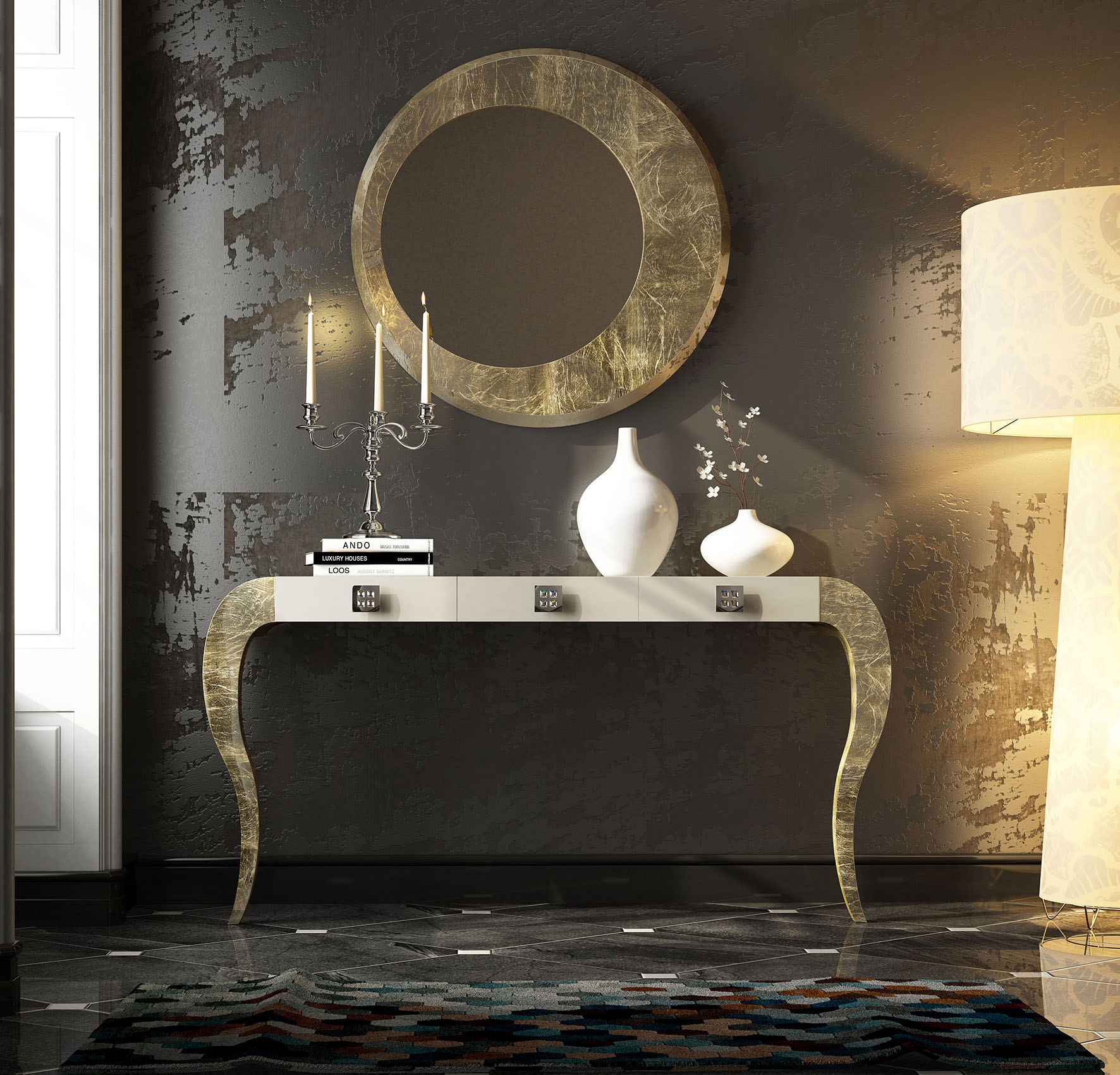 Brands Franco Kora Dining and Wall Units, Spain CII.30 Console Table