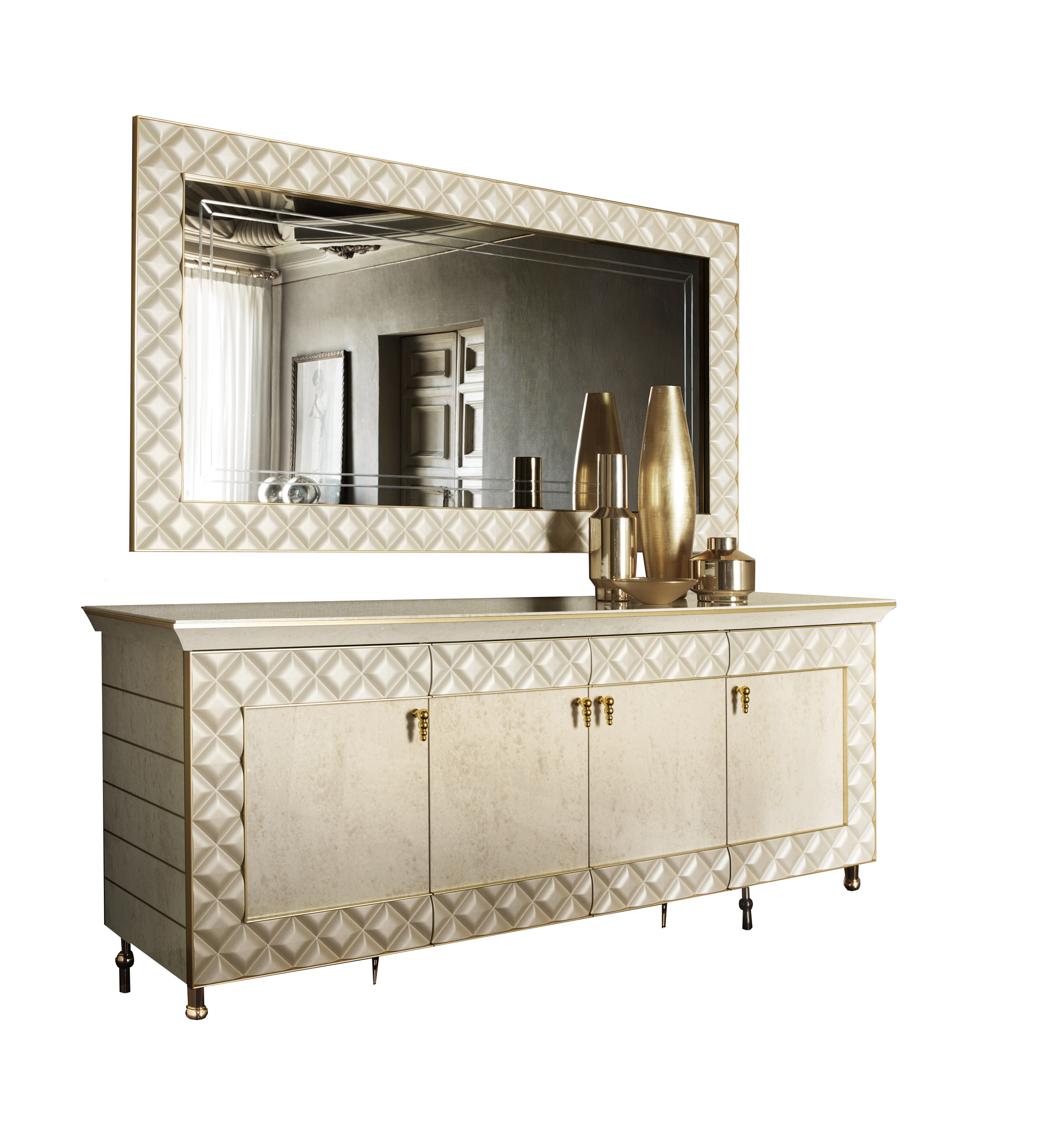 Brands Arredoclassic Living Room, Italy Sipario Buffet w/Mirror by Arredoclassic