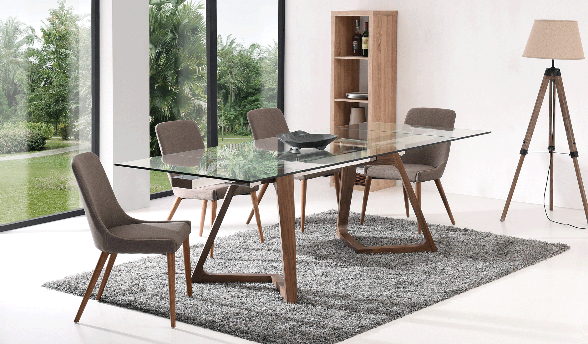 Dining Room Furniture Marble-Look Tables 8811 Table and 941 Chairs
