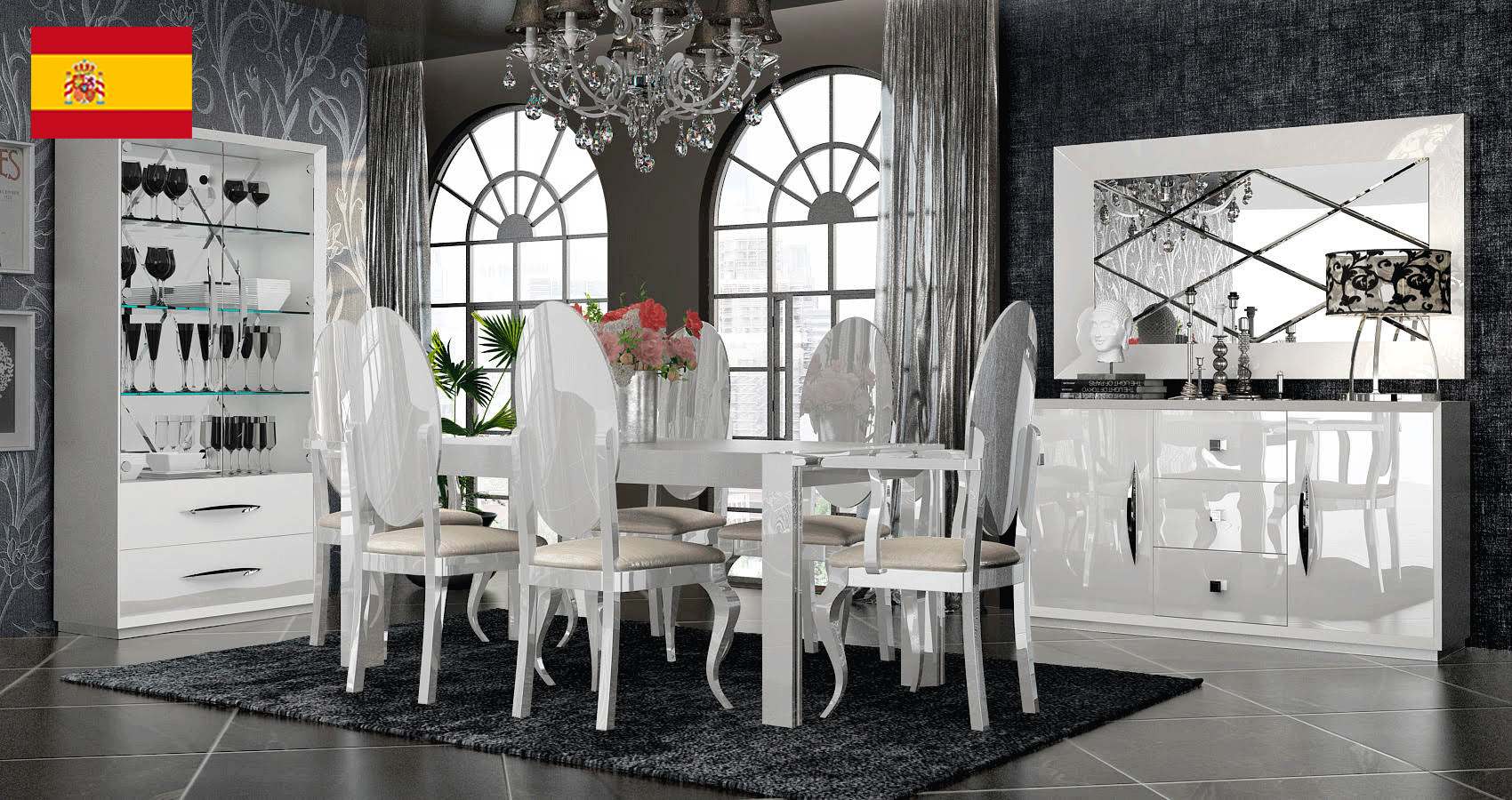 Dining Room Furniture Tables Carmen White Dining Room