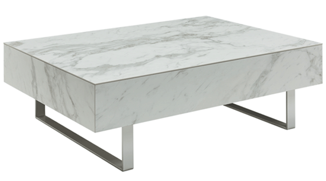 Brands SWH Modern Living Special Order 1497 White marble Coffee Table