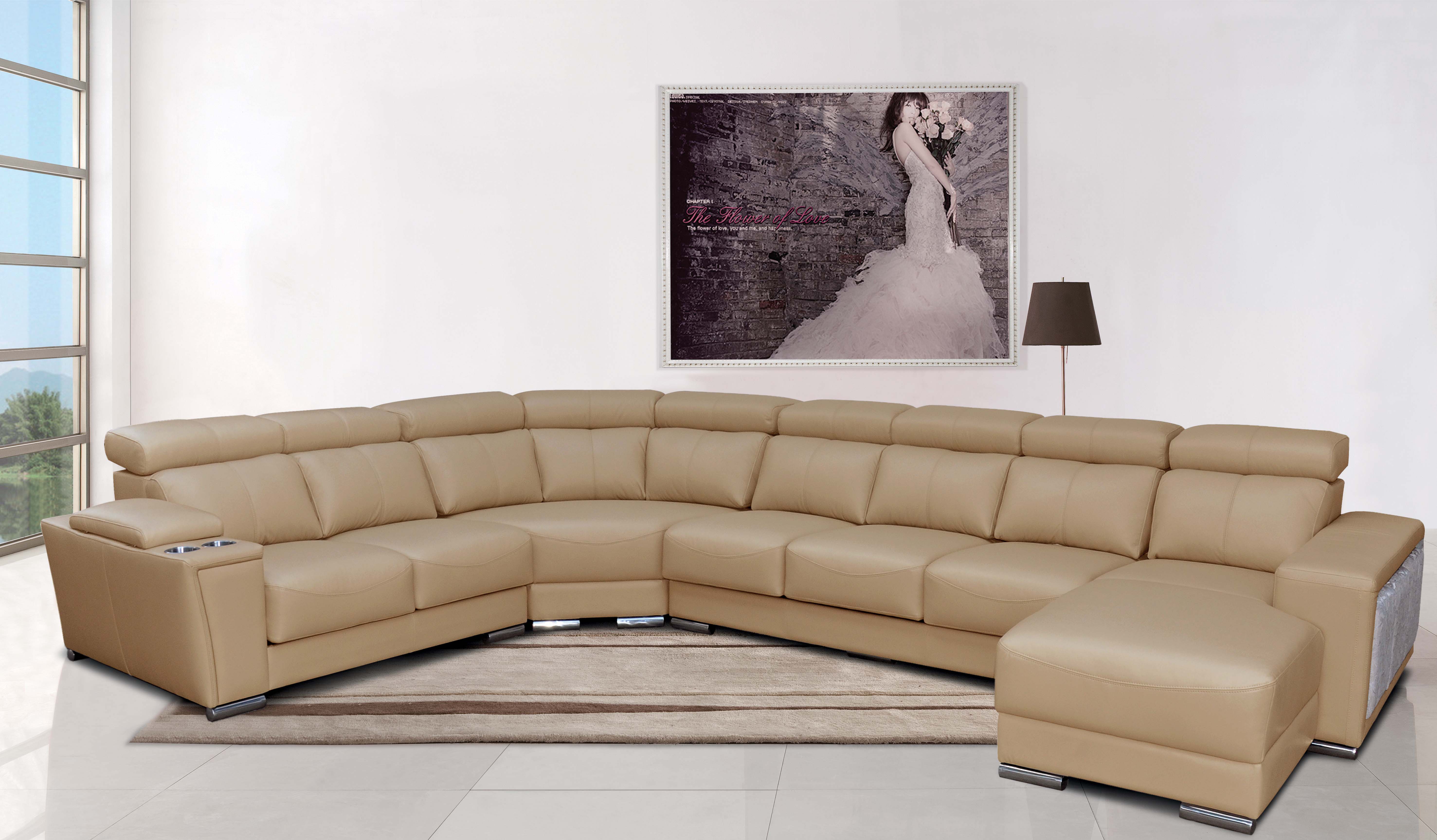 Brands FLR Modern Living Special Order 8312 Sectional with Sliding Seats