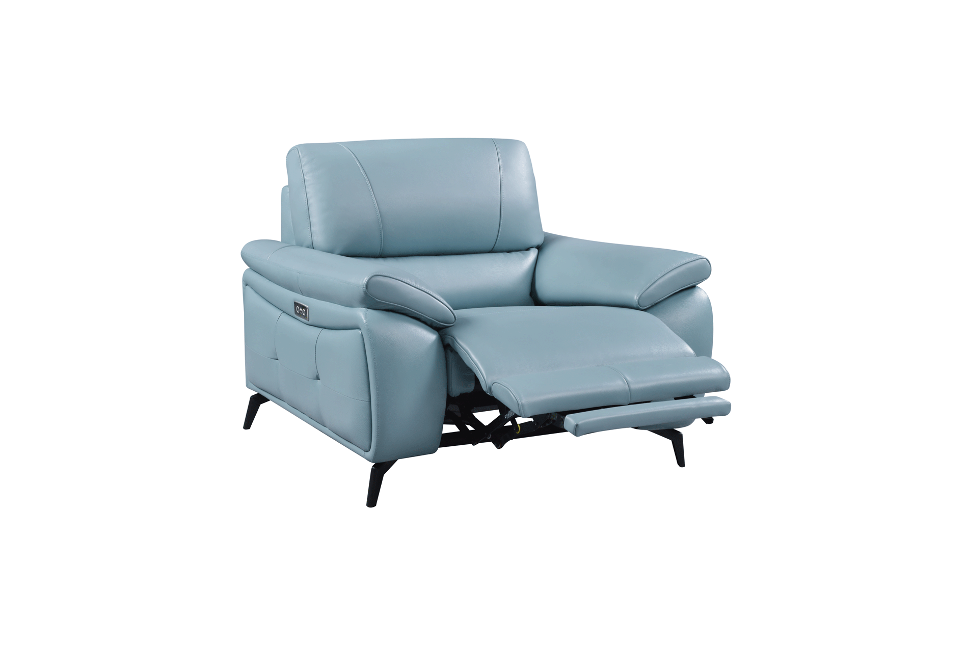 Living Room Furniture Reclining and Sliding Seats Sets 2934 Blue Chair w/ electric recliner