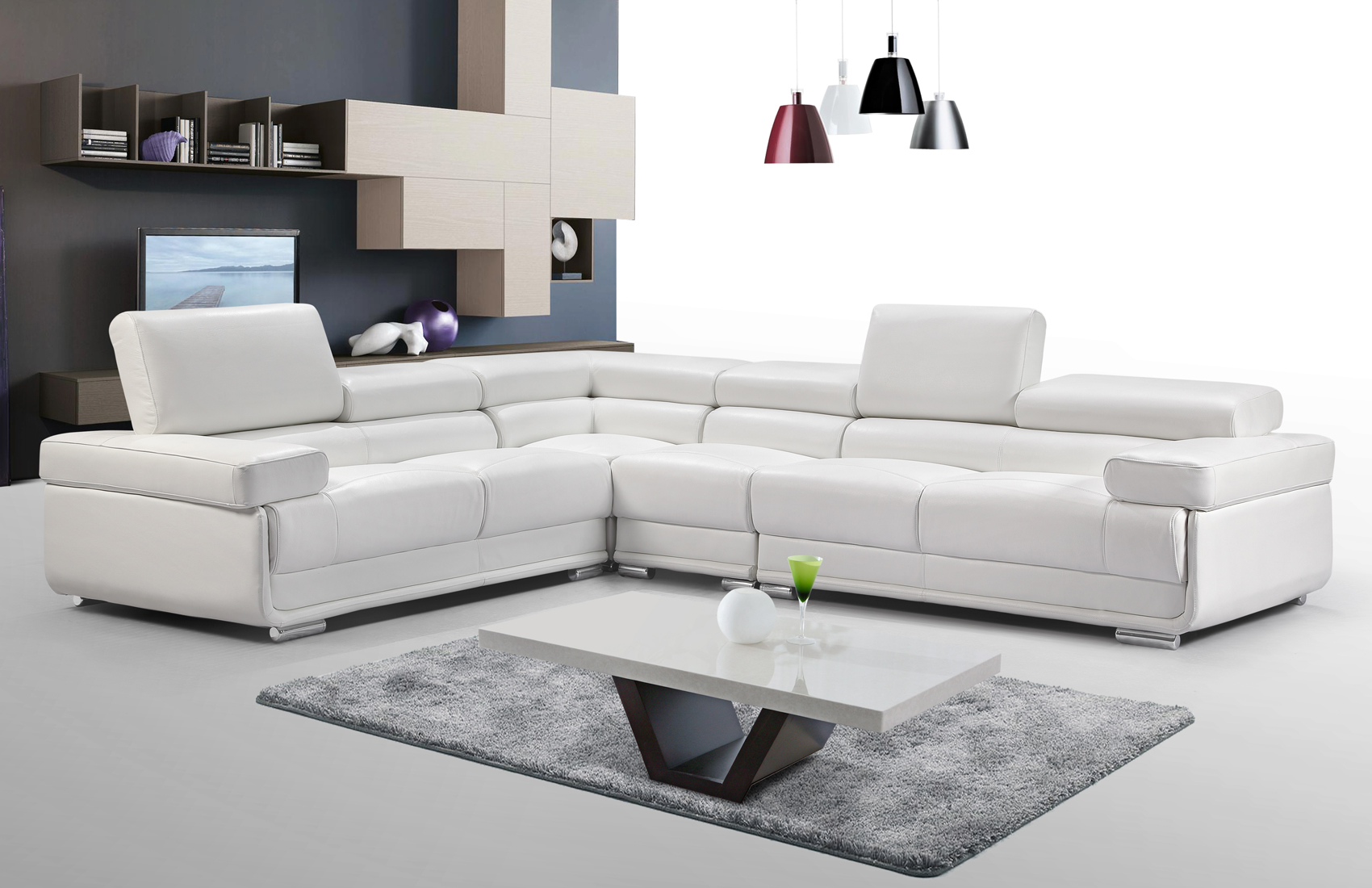 Clearance Living Room 2119 Sectional White