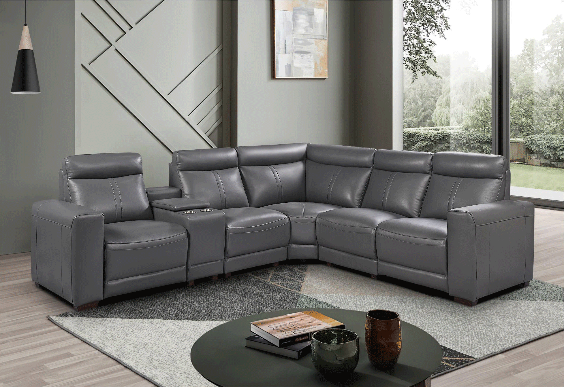 Living Room Furniture Sofas Loveseats and Chairs 2777 Sectional w/ recliners