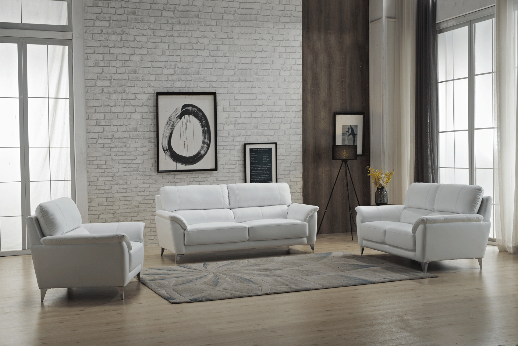 Living Room Furniture Sectionals with Sleepers 406 White