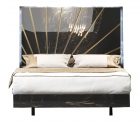 Oro Black Qs Bed with light