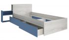 Single Bed with nightstand and drawers 190x90 cm