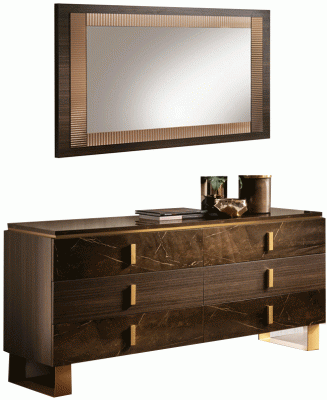 Bedroom Furniture Dressers and Chests Essenza Double Dresser / Mirror