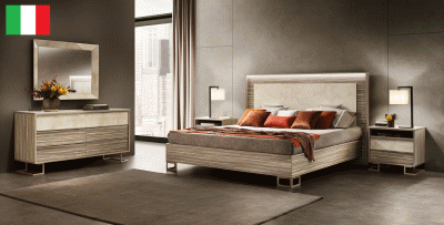 Bedroom Furniture Modern Bedrooms QS and KS Luce Light Bedroom w/ Light