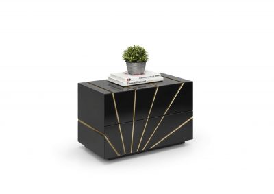 Clearance Bedroom Oro Black Nightstand