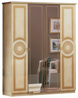 Aida Ivory 4 Door Wardrobe