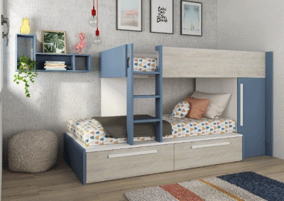 Bedroom Furniture Twin Size Kids Bedrooms 4.0 Reversible Bunk bed 200cm