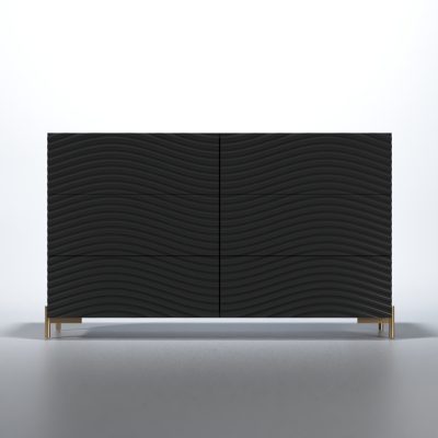 Wave Double Dresser / Mirrors Dark grey