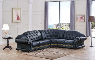 Living Room Furniture Sectionals Apolo Sectional Black