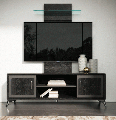 Wallunits Entertainment Centers Krystal TV Cabinet + Wall Panel w/ Led light