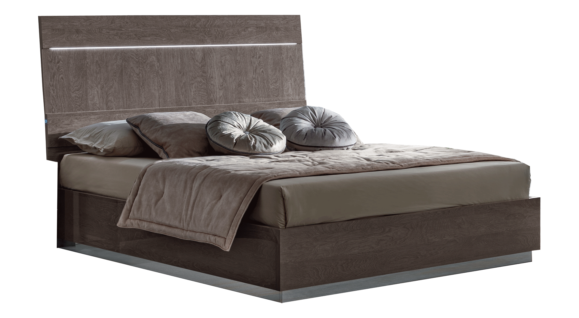 Bedroom Furniture Nightstands Kroma SILVER Bed