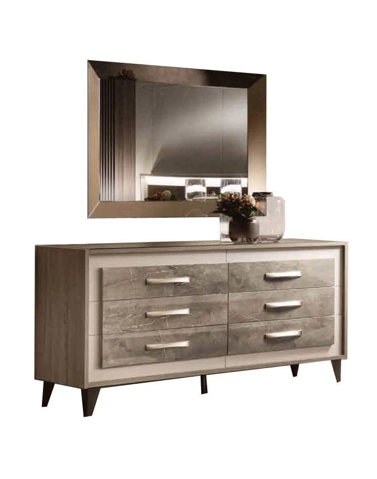 Bedroom Furniture Classic Bedrooms QS and KS ArredoAmbra Double Dresser / Mirror