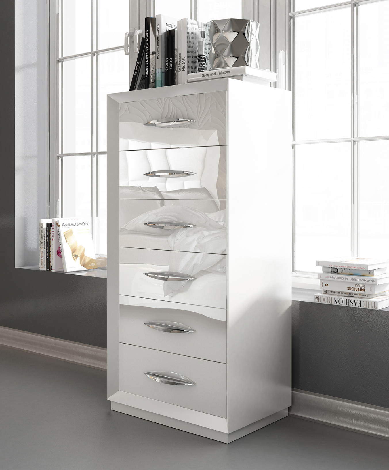 Bedroom Furniture Dressers and Chests Carmen Chest White
