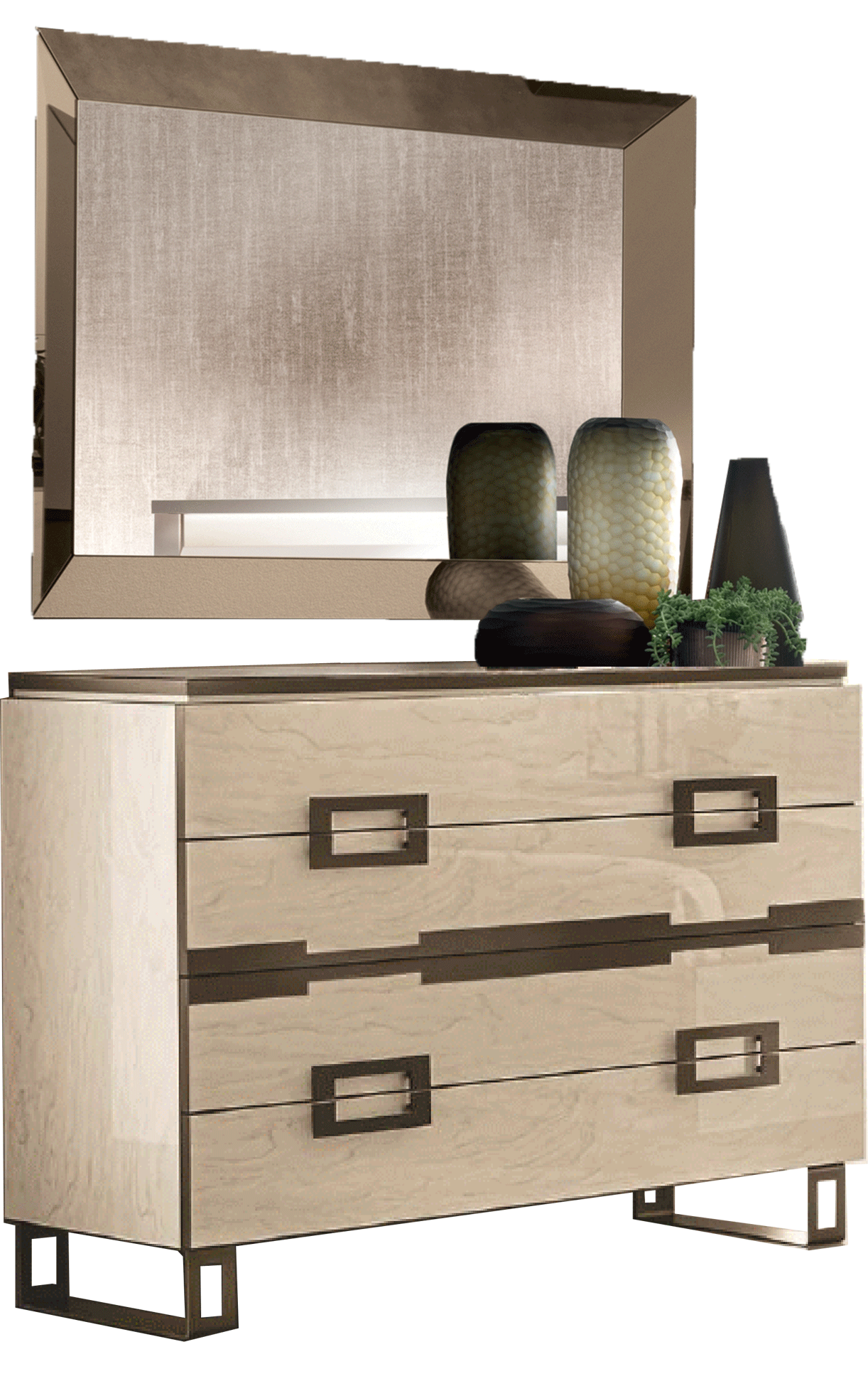 Bedroom Furniture Classic Bedrooms QS and KS Poesia Single Dresser / Mirror