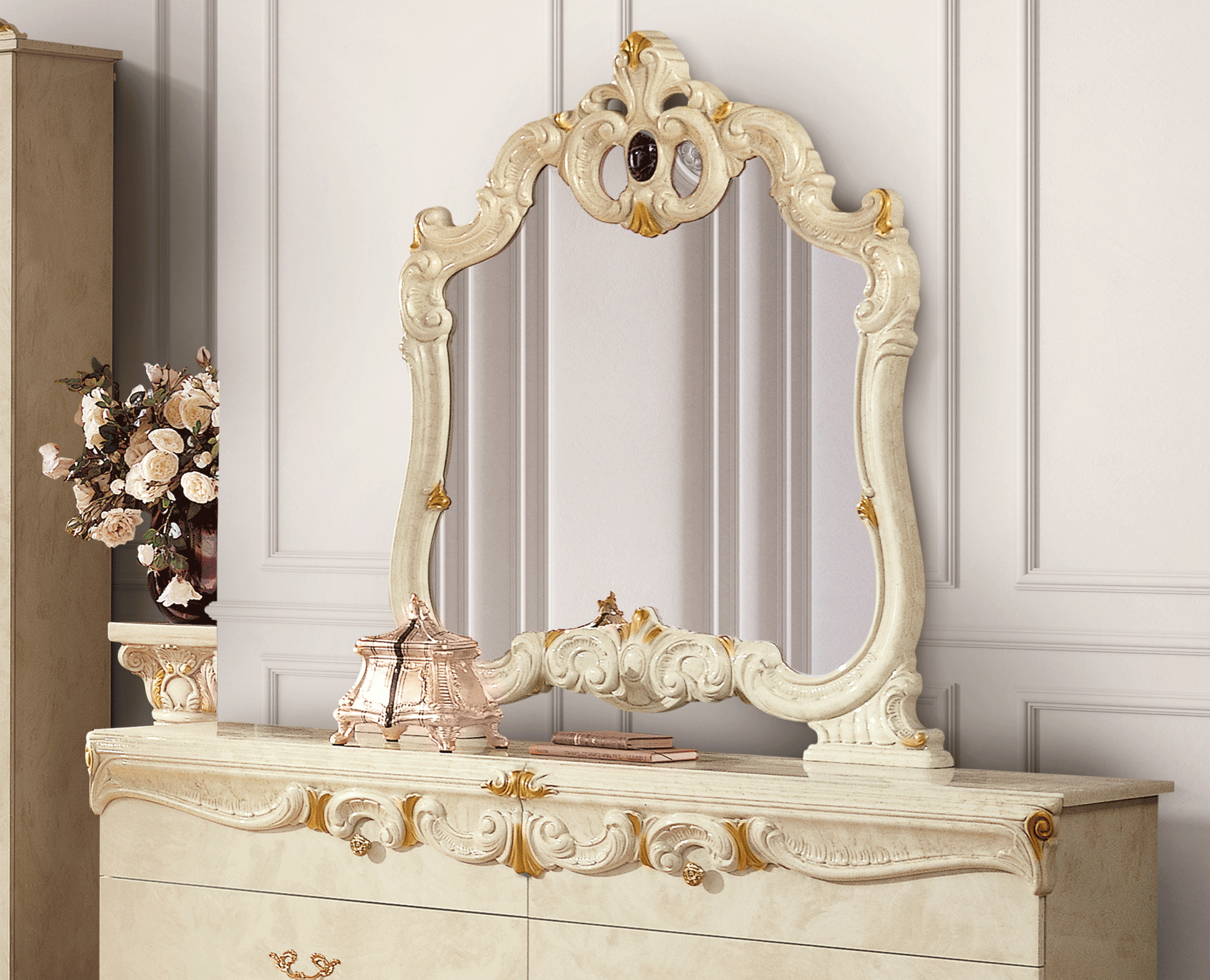 Bedroom Furniture Dressers and Chests Barocco IVORY mirror