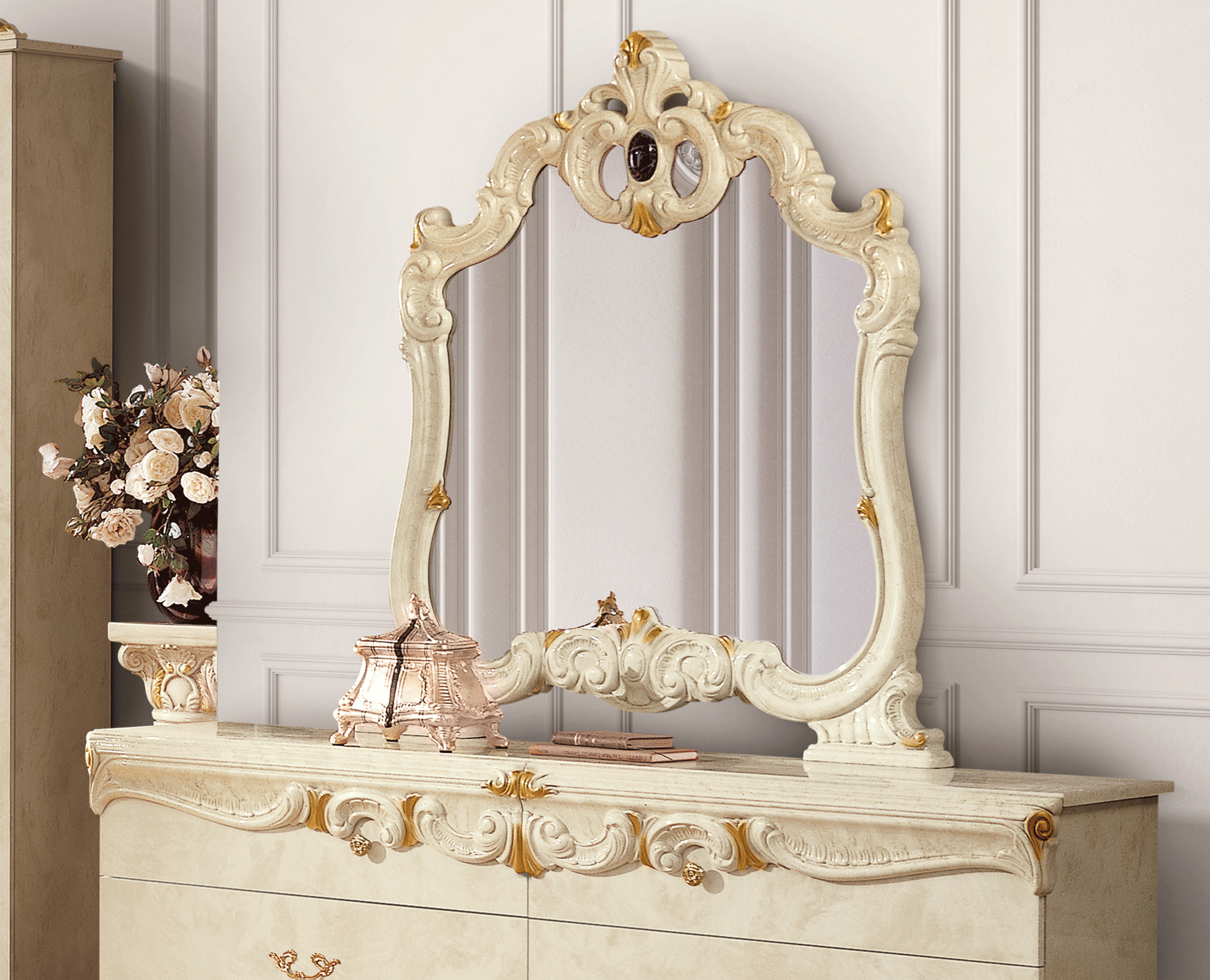 Clearance Bedroom Barocco IVORY mirror