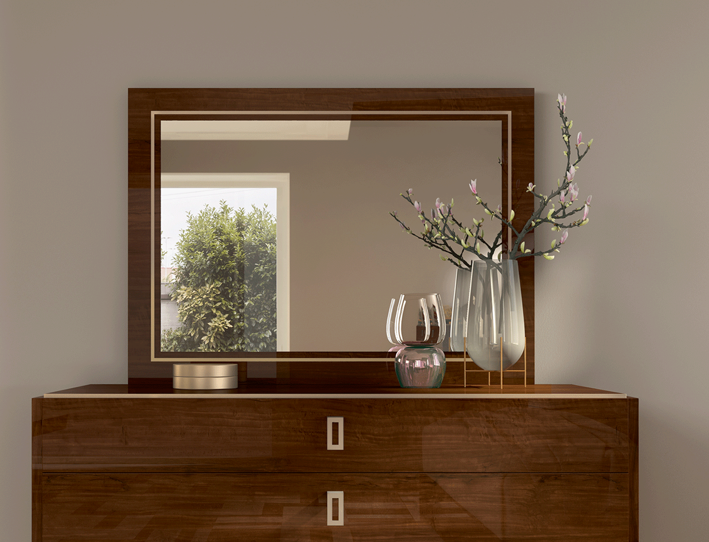 Brands Status Modern Collections, Italy Eva Mirror for Dresser