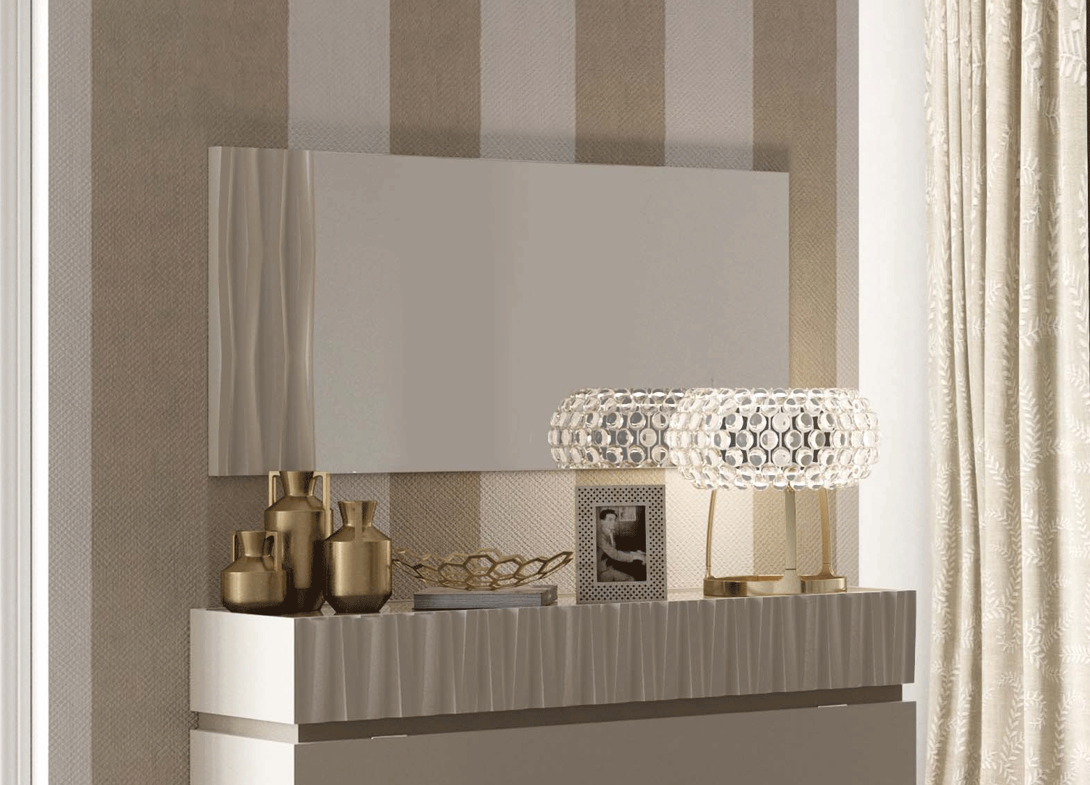 Bedroom Furniture Wardrobes Marina TAUPE mirror