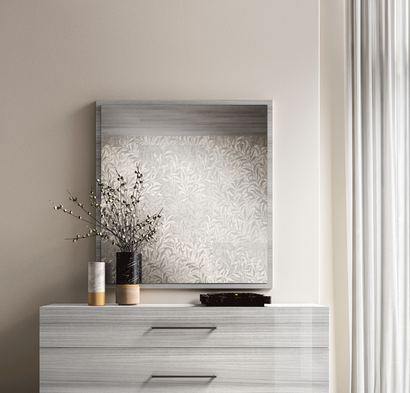 Bedroom Furniture Nightstands Mia mirror for Dresser