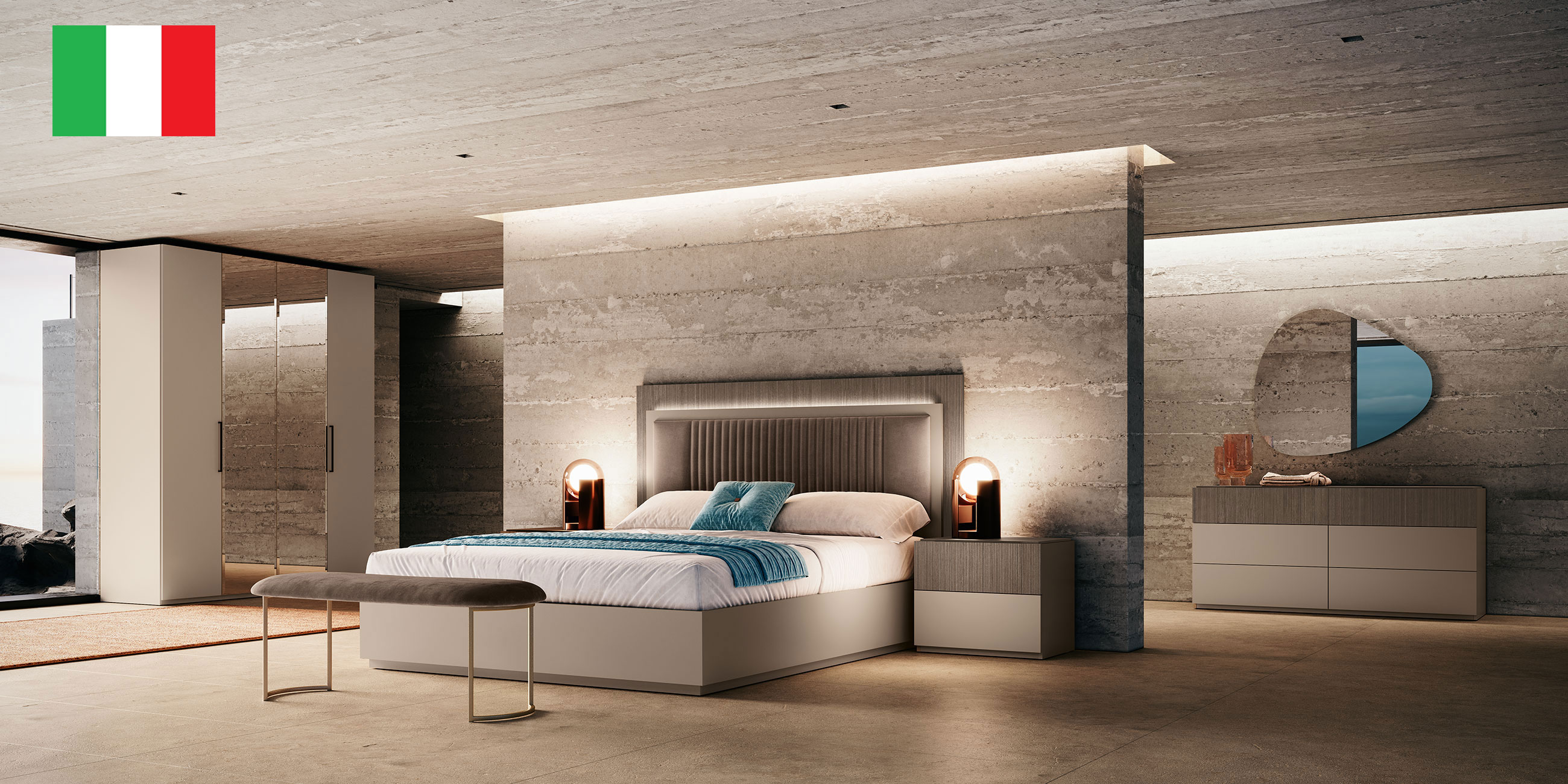 Bedroom Furniture Modern Bedrooms QS and KS Camel Essenza Bedroom